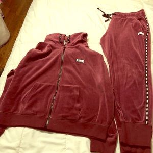 Vs pink sweatsuit size Large
